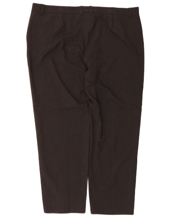 Marks & Spencer Damskie spodnie garniturowe z wysokim stanem UK 20 2XL W40 L28 Szare