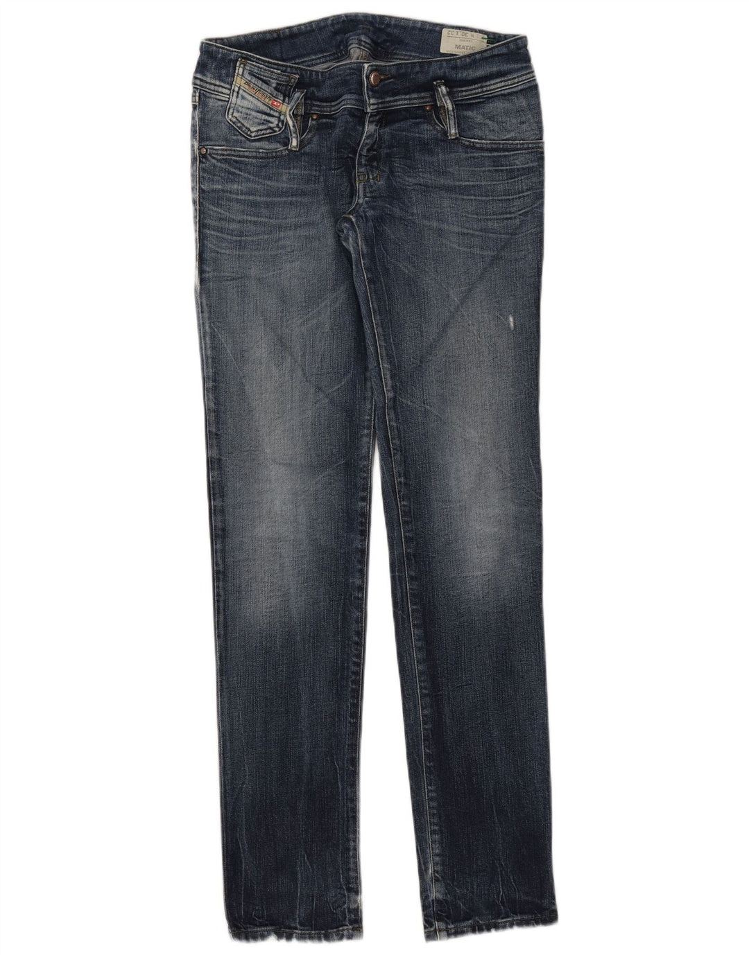 Diesel Damskie Matic Slim Jeansy W30 L32 Niebieskie bawełniane