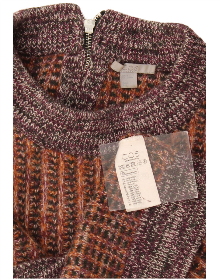 Cos Damski sweter z golfem UK 14 w średnie brązowe paski
