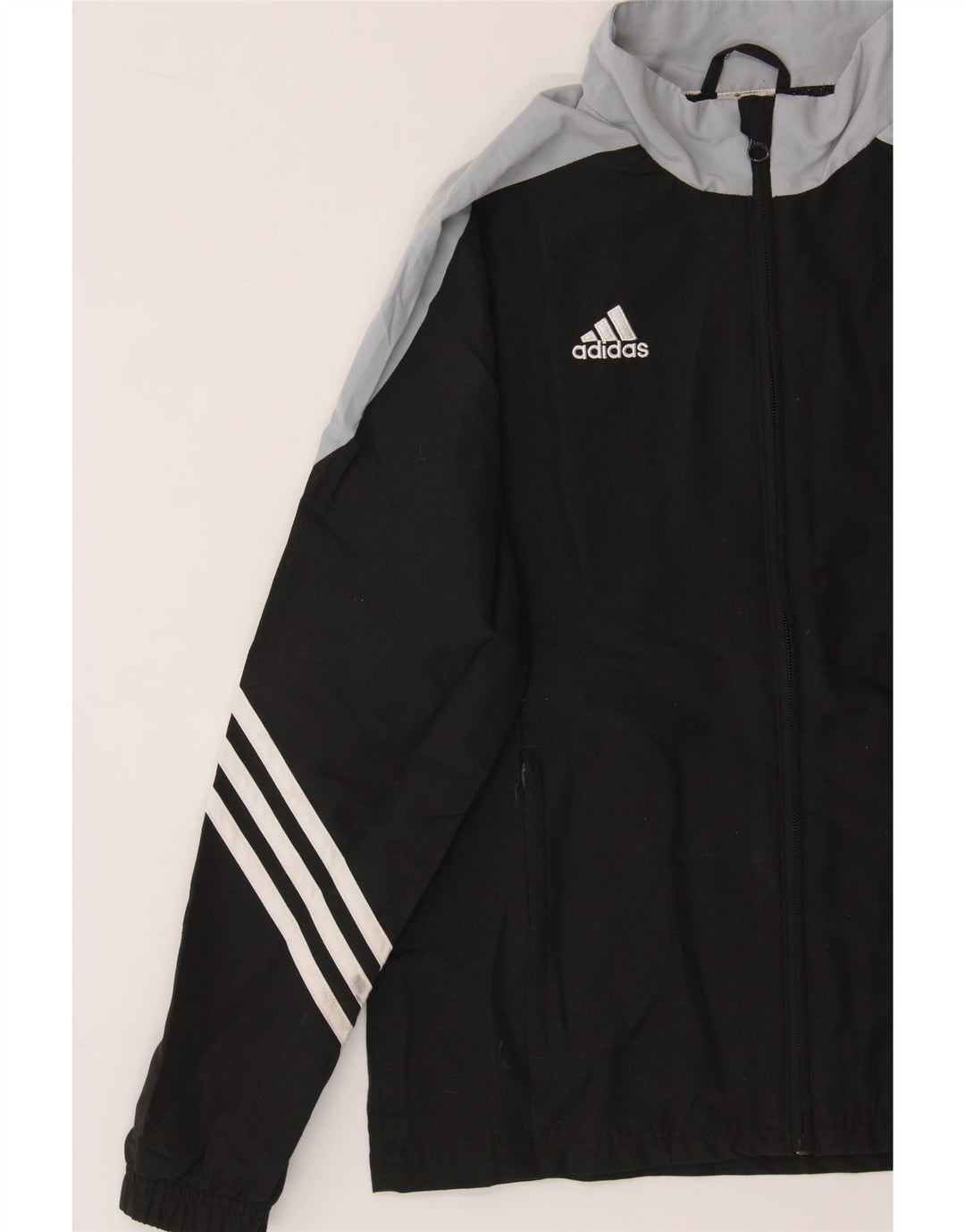 ADIDAS Boys Tracksuit Top Jacket 13-14 Years Black Colourblock Vintage Adidas and Second-Hand Adidas from Messina Hembry 