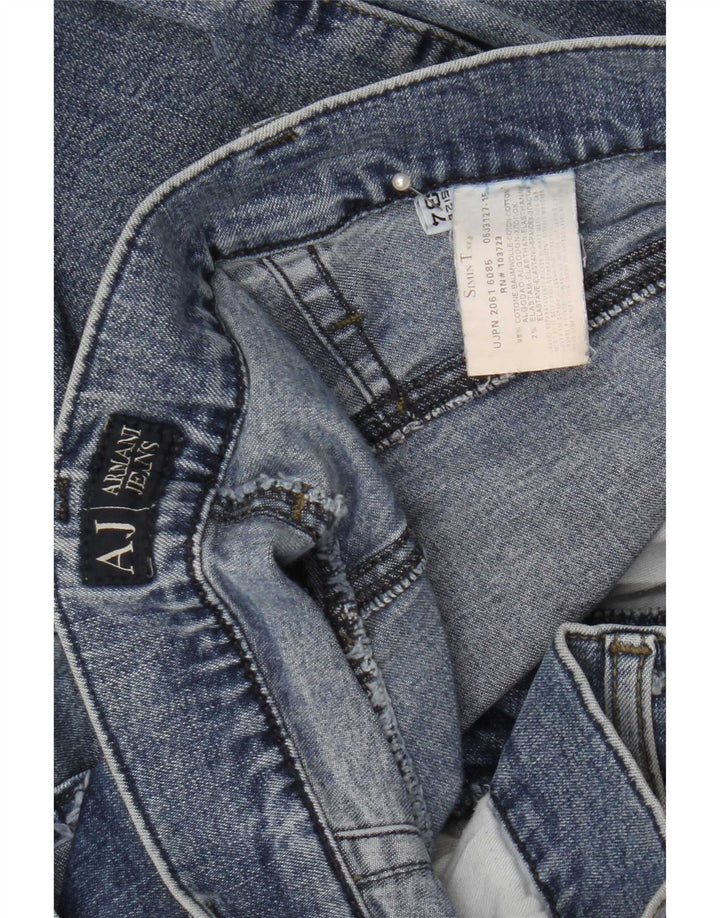 Męskie proste dżinsy Armani W34 L30 Niebieskie bawełniane