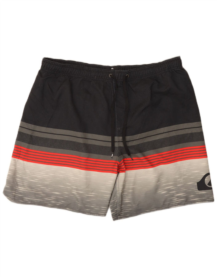 Męskie spodenki kąpielowe Quiksilver 2XL, czarny poliester z blokami kolorów
