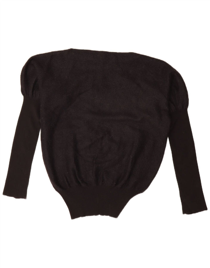 Damski sweter oversize Les Copains z dekoltem w łódkę IT 42 Średni czarny