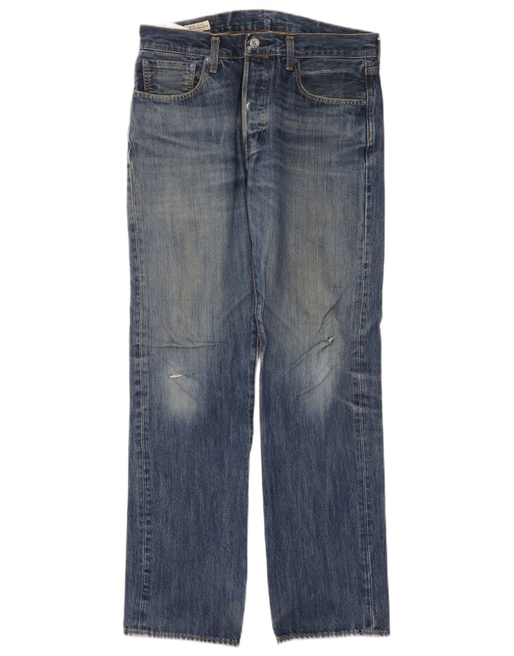 Męskie jeansy Levi's 501 Straight W32 L32 Niebieskie bawełniane