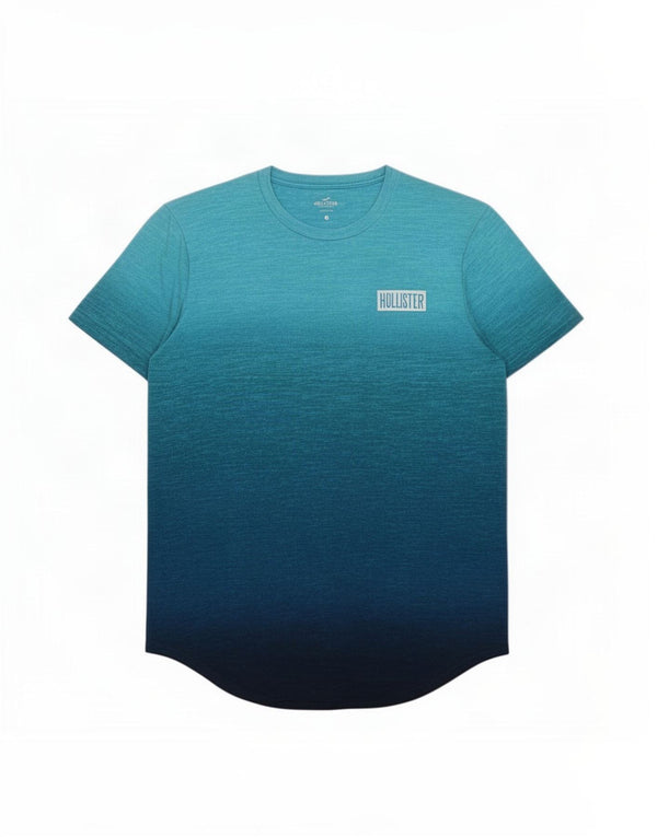 Hollister Mens Graphic T-Shirt Top Medium Blue Flecked Cotton