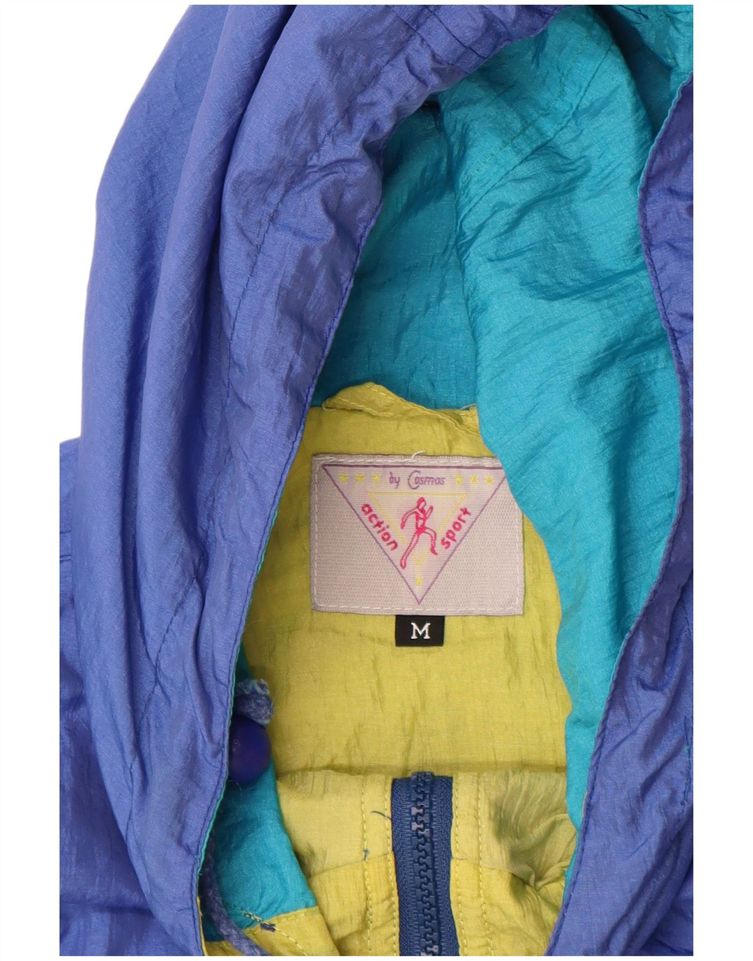 Damska kurtka przeciwdeszczowa COSMOS oversize z kapturem UK 14 w kolorze średnioniebieskim