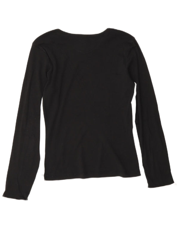 Damski top graficzny Champion z długim rękawem UK 18 XL, czarny, bawełniany, sportowy