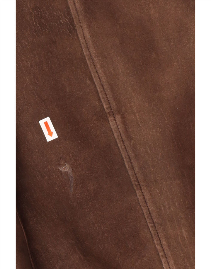 Vintage męska kurtka skórzana UK 42 XL brązowa skóra