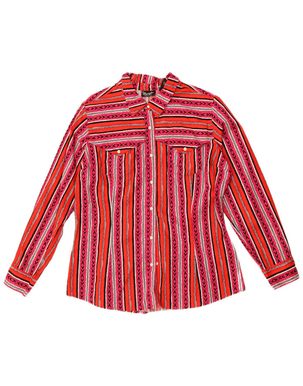 Damska koszula retro Wrangler UK 16, duża, bawełniana w kolorowe paski