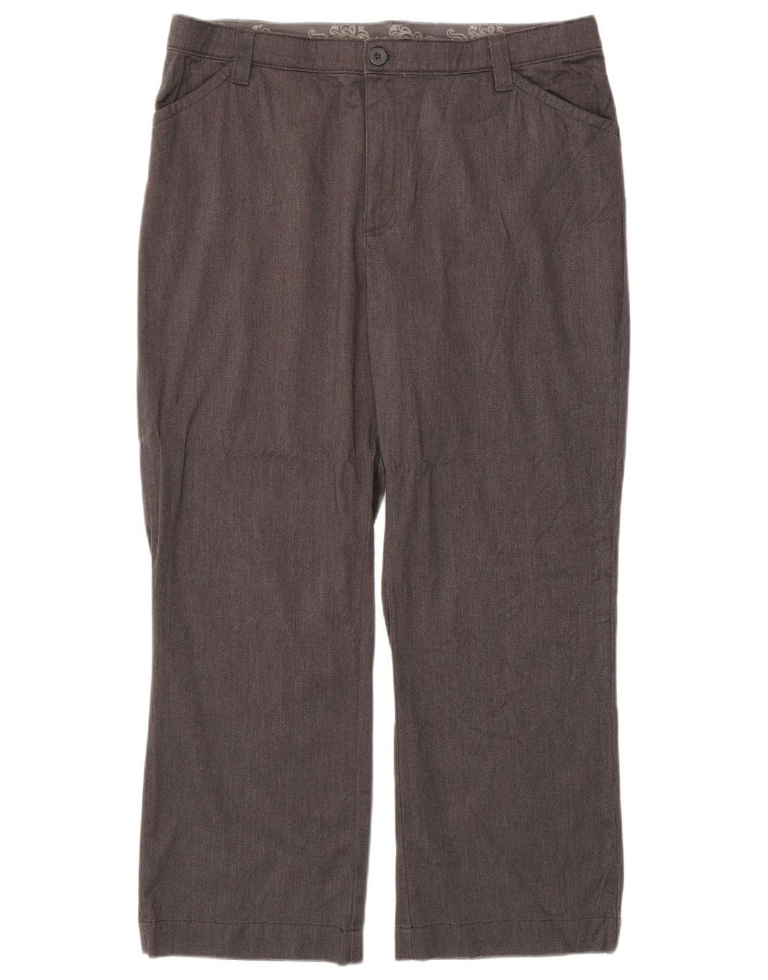 LEE Damskie proste spodnie codzienne z wysokim stanem US 18 2XL W38 L29 Szare