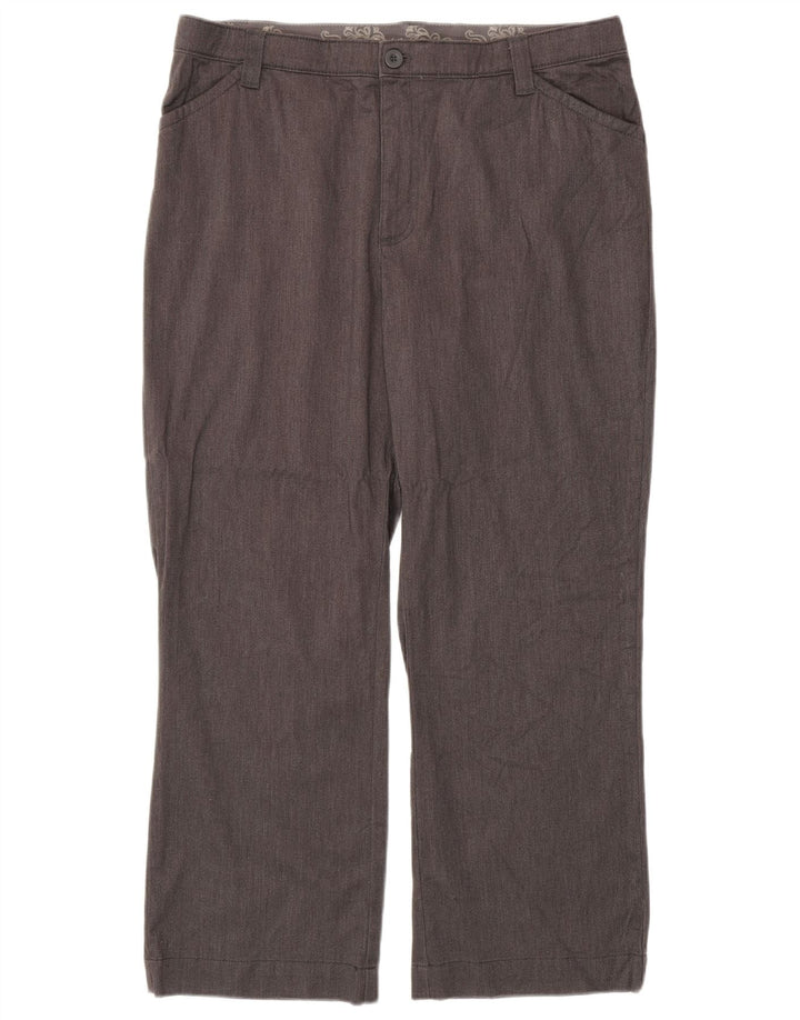 LEE Damskie proste spodnie codzienne z wysokim stanem US 18 2XL W38 L29 Szare