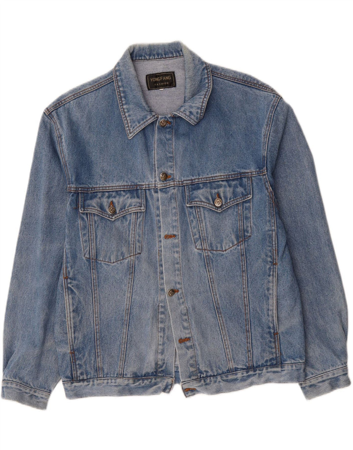 VINTAGE Mens Denim Jacket UK 38 Medium Blue Cotton Vintage Vintage and Second-Hand Vintage from Messina Hembry 