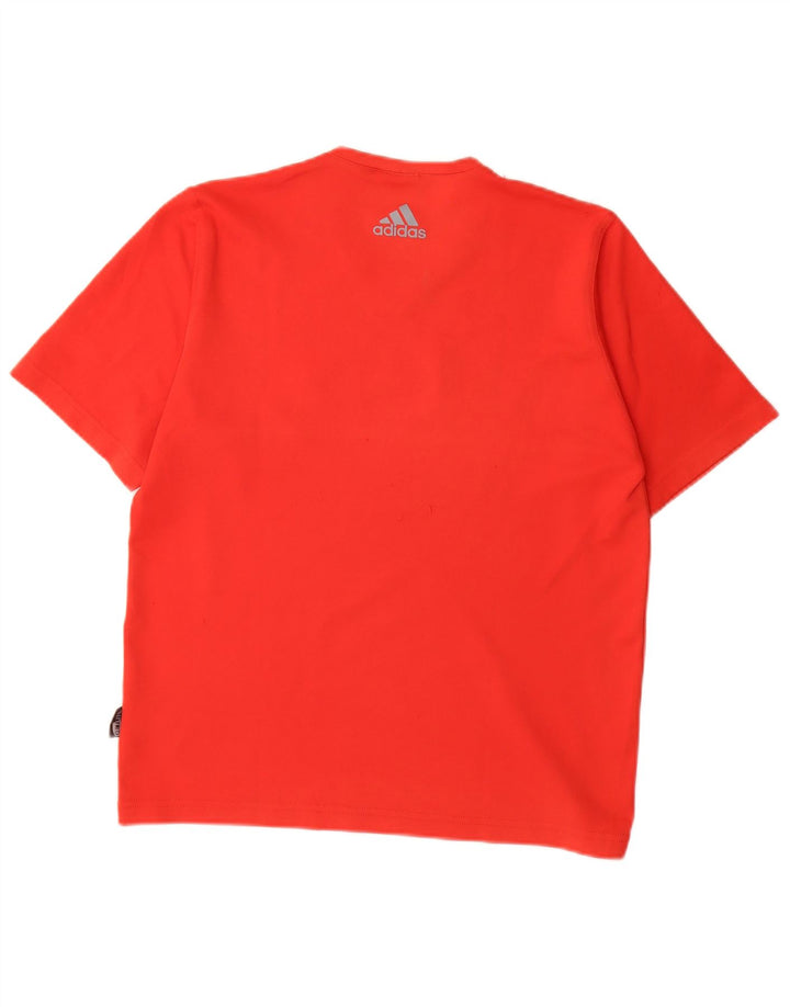 Adidas Męska koszulka Climalite Top UK 40/42 Średni czerwony poliester
