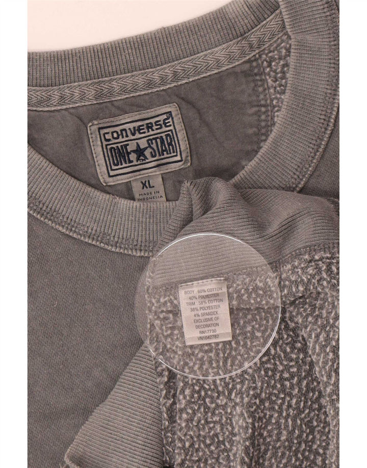 Damska bluza Converse Sweter UK 18 XL Szara bawełna