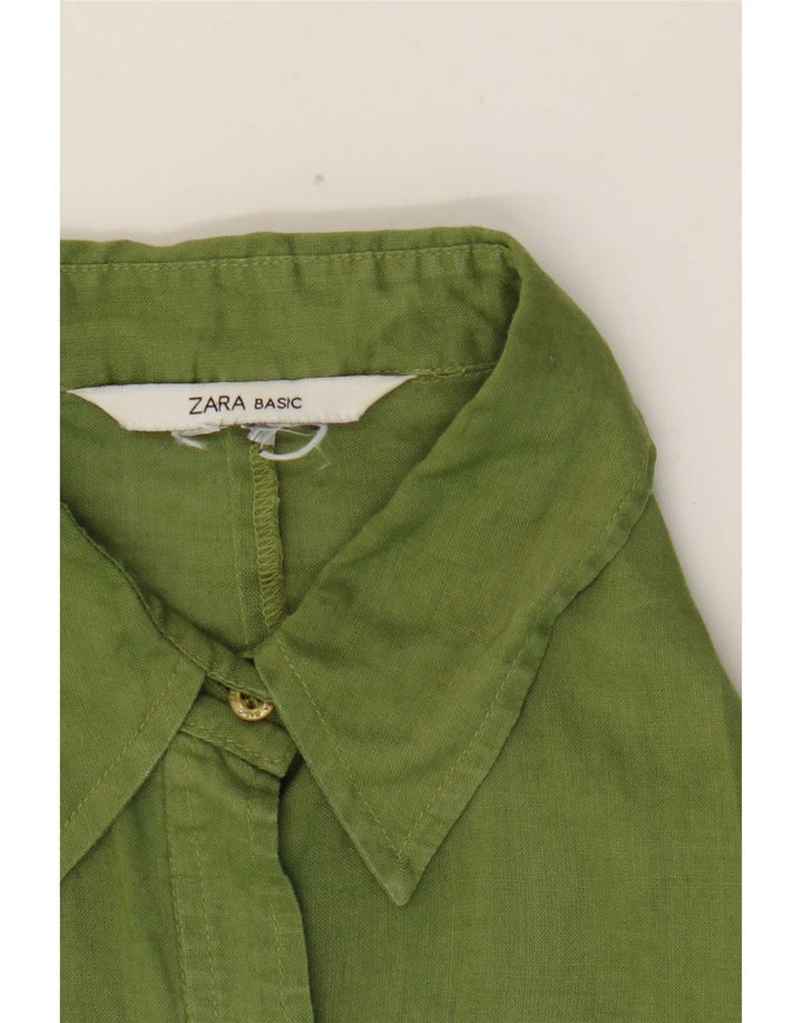 Koszula damska Zara z rękawem 3/4 UK 10, mała, zielona
