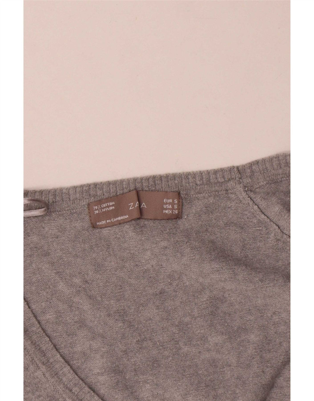 Sweter damski Zara Cardigan UK 10 Small, szary, bawełniany