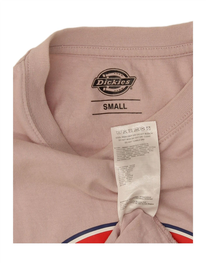 Męska koszulka z grafiką Dickies, mała, różowa, bawełniana