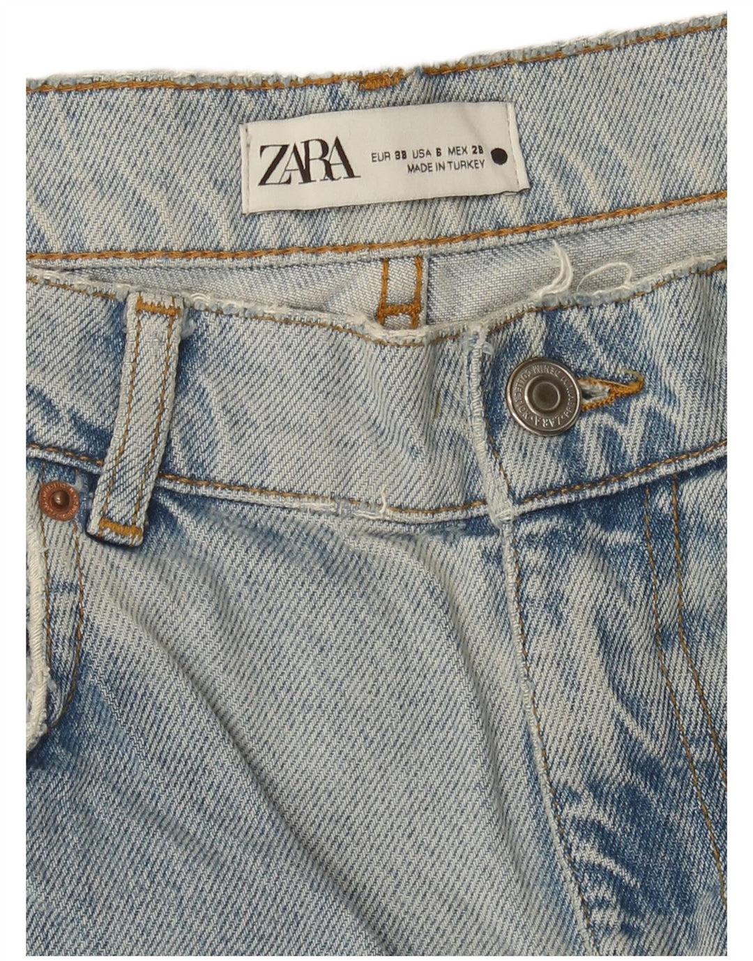Luźne dżinsy damskie Zara EU 38 Small W28 L26 Niebieskie