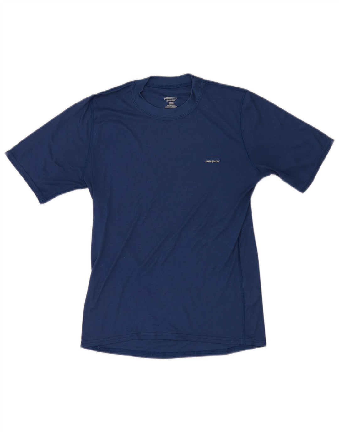 T-shirt męski Patagonia, mały, niebieski, poliestrowy
