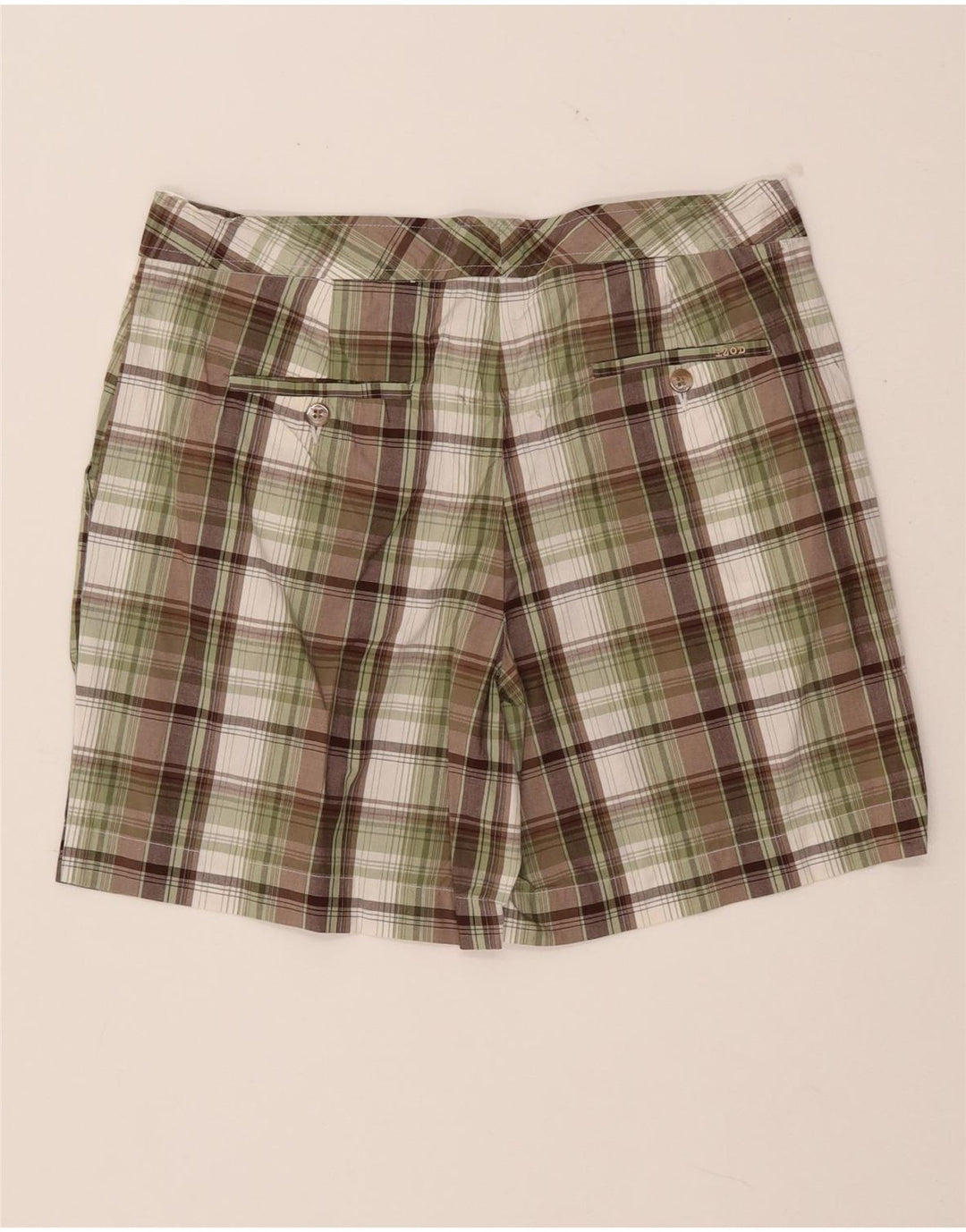 Damskie spodenki Chino IZOD US 8 Medium W32 Khaki, bawełna w kratkę