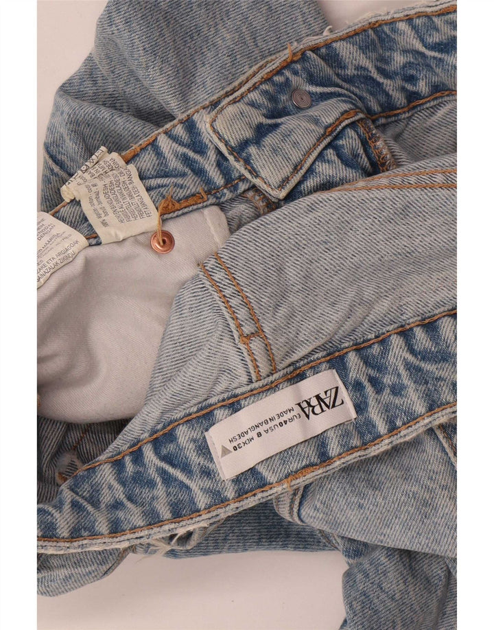 Damskie spodenki jeansowe Zara EU 40 Medium W30, niebieska bawełna