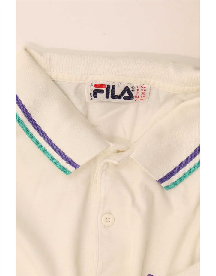 Męska koszulka polo Fila IT 54 XL w kolorze białym
