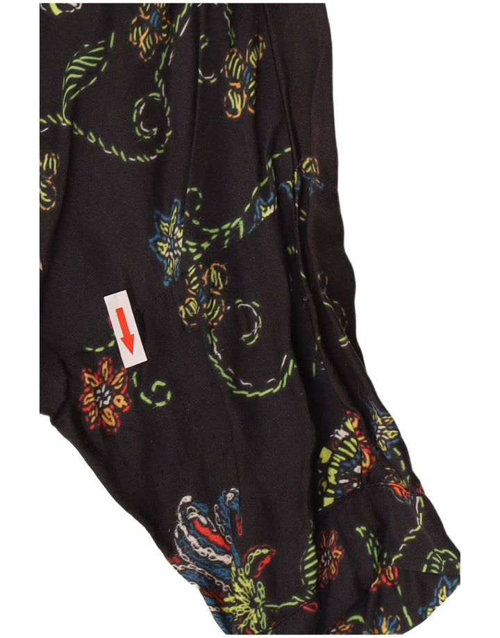 Damski top-tunika Desigual UK 12, średni czarny w kwiaty