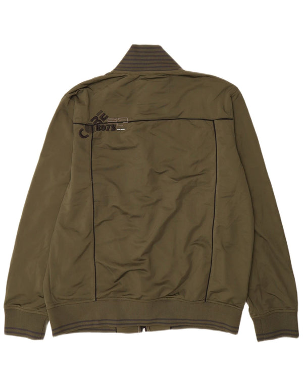 Męska kurtka dresowa Jack & Jones z grafiką, 2XL, blok kolorów khaki