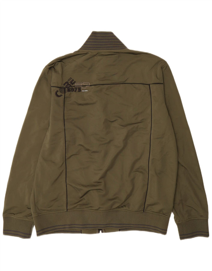Męska kurtka dresowa Jack & Jones z grafiką, 2XL, blok kolorów khaki