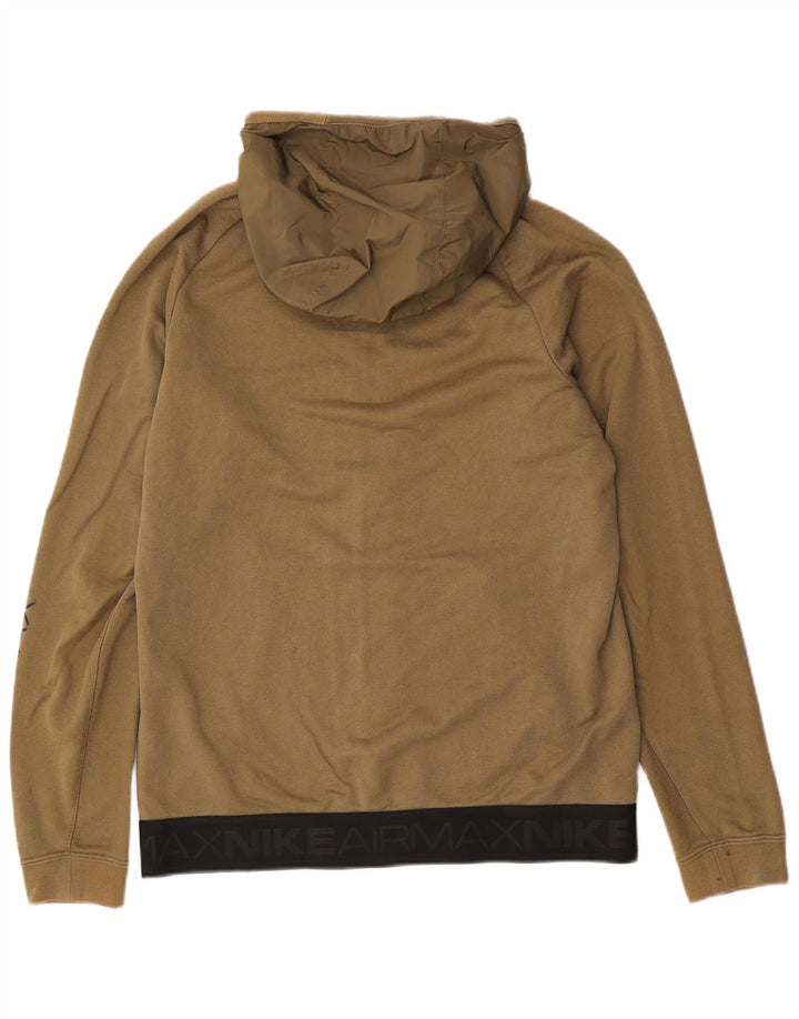 Męski sweter z kapturem i zamkiem błyskawicznym Nike, bawełna w kolorze khaki