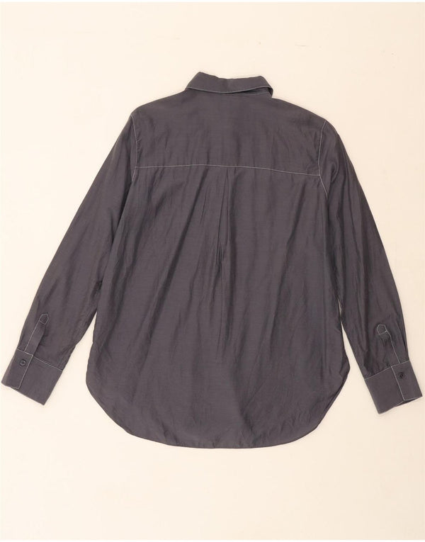 MASSIMO DUTTI Womens Shirt EU 36 XS Grey Cotton