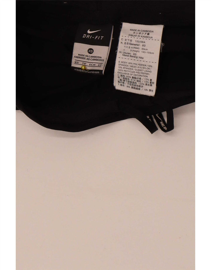 Damskie legginsy Nike Dri Fit UK 6 XS, czarny poliester z blokami kolorów