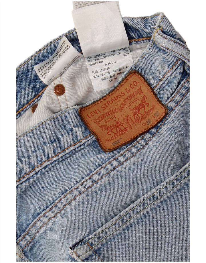Męskie jeansy Levi's 502 Tapered W36 L32 Niebieskie bawełniane