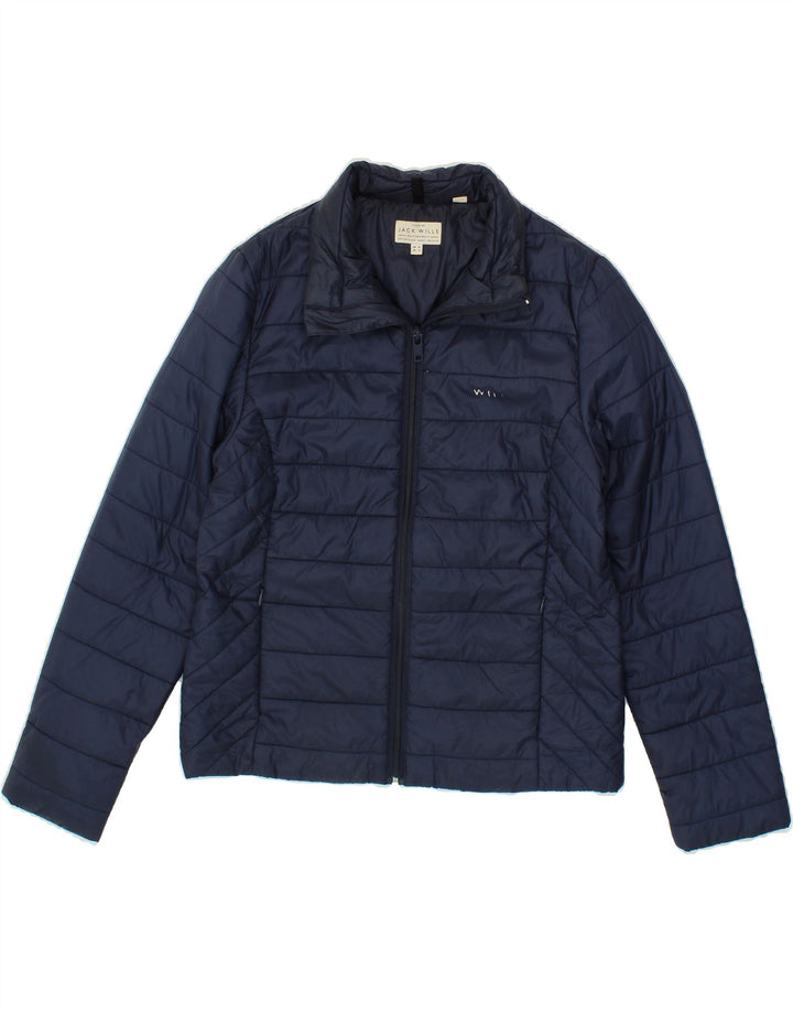JACK WILLS Womens Superior Padded Jacket UK 10 Small Navy Blue Polyamide Vintage Jack Wills and Second-Hand Jack Wills from Messina Hembry 