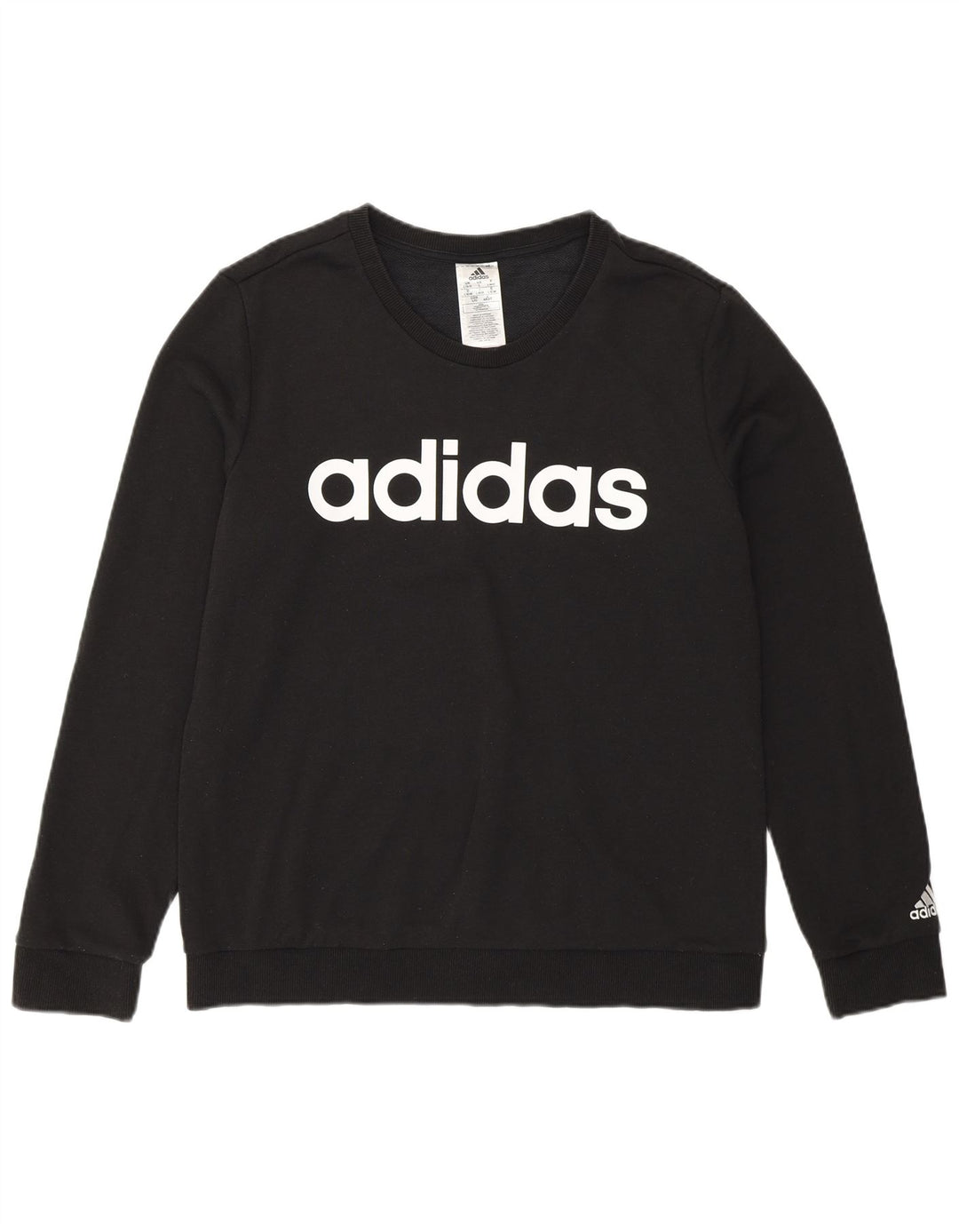 Damska bluza Adidas Graphic Jumper UK 16/18 Duża czarna bawełna