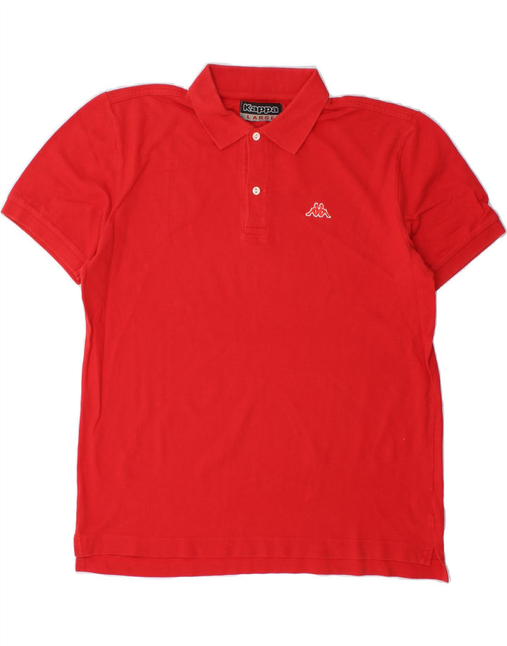KAPPA Mens Polo Shirt Large Red Cotton Vintage Kappa and Second-Hand Kappa from Messina Hembry 