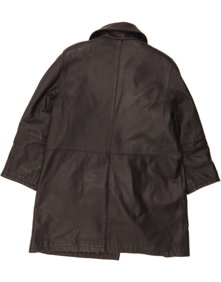 VINTAGE Womens Leather Coat UK 20 2XL Black Vintage Vintage and Second-Hand Vintage from Messina Hembry 