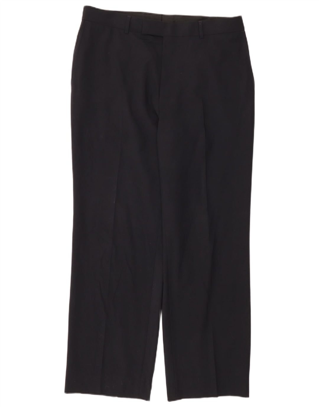 Damskie proste spodnie garniturowe HUGO BOSS W34 L31 Granatowa, dziewicza wełna