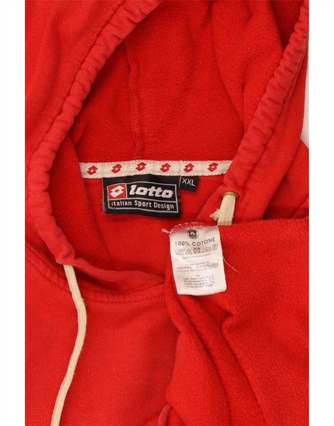 Męski sweter z kapturem Lotto 2XL w kolorze czerwonym
