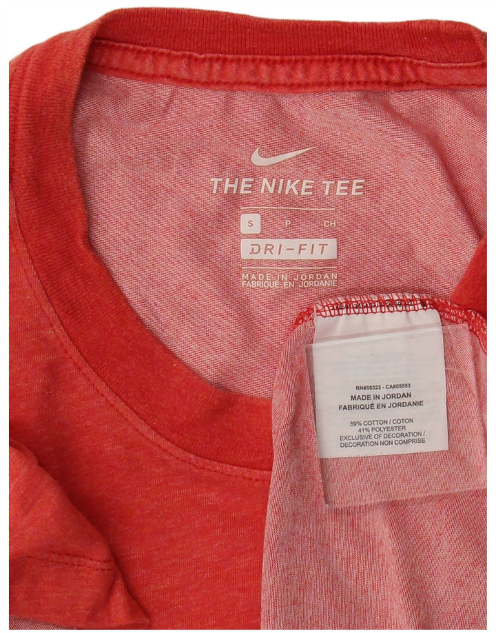 NIKE Mens Dri Fit T-Shirt Top Small Red Flecked Cotton