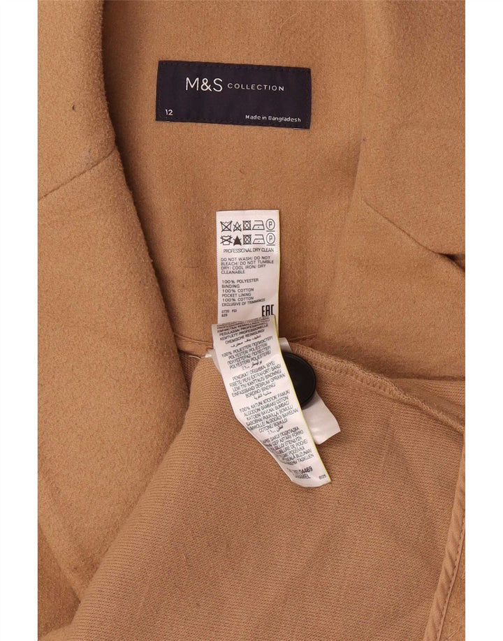 Marks & Spencer Płaszcz damski UK 12, średni brązowy poliester