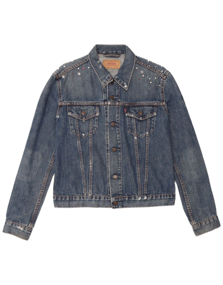 Kurtka dżinsowa dziewczęca LEVI'S na 11-12 lat, duża, niebieska, bawełniana