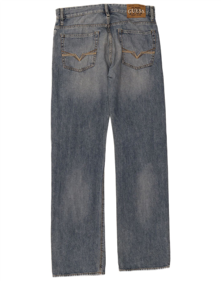 Guess Damskie Proste Dżinsy W31 L34 Niebieskie Bawełniane
