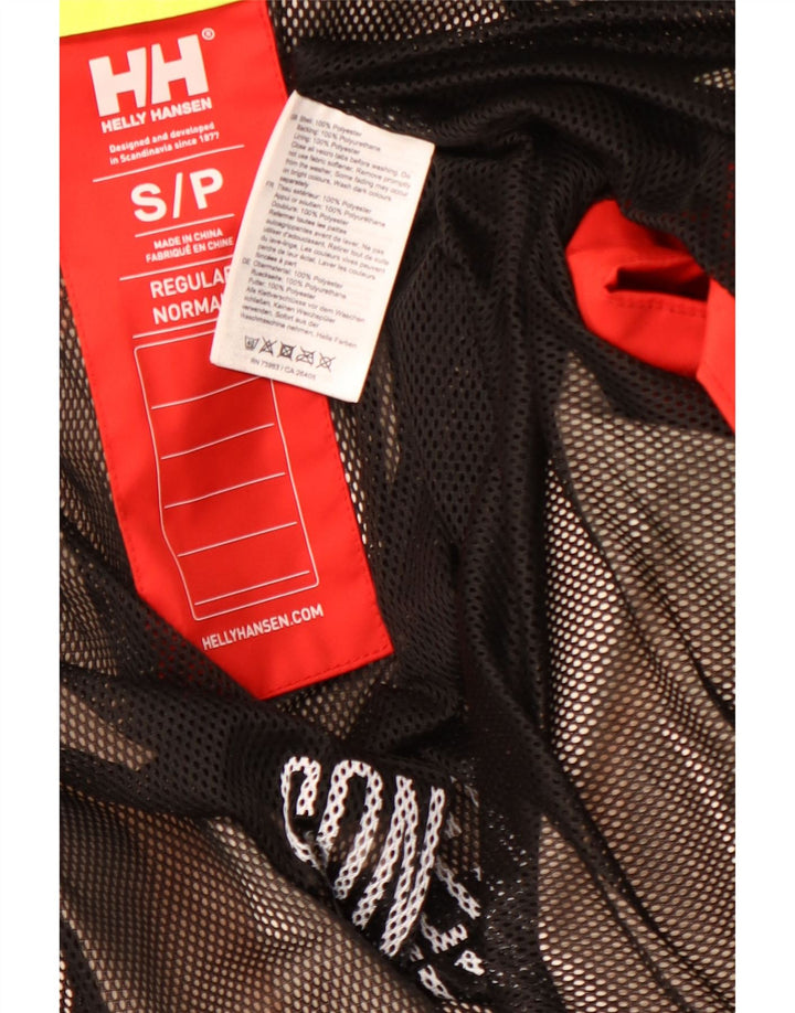 Męska kurtka przeciwdeszczowa z kapturem i grafiką HELLY HANSEN UK 36 w małych czerwonych blokach kolorów