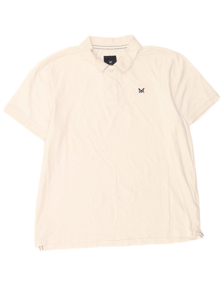 Crew Clothing Męska koszulka polo XL, biała, bawełniana