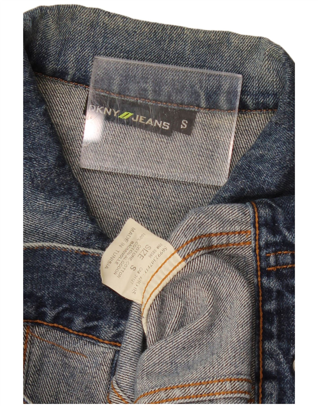 Męska kurtka dżinsowa DKNY UK 36 Small, niebieska, bawełniana