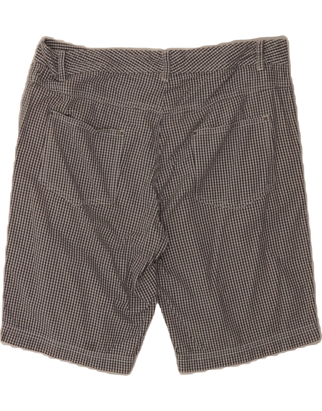 CHAMPION Womens Chino Shorts Large W34  Blue Gingham Cotton Vintage Champion and Second-Hand Champion from Messina Hembry 