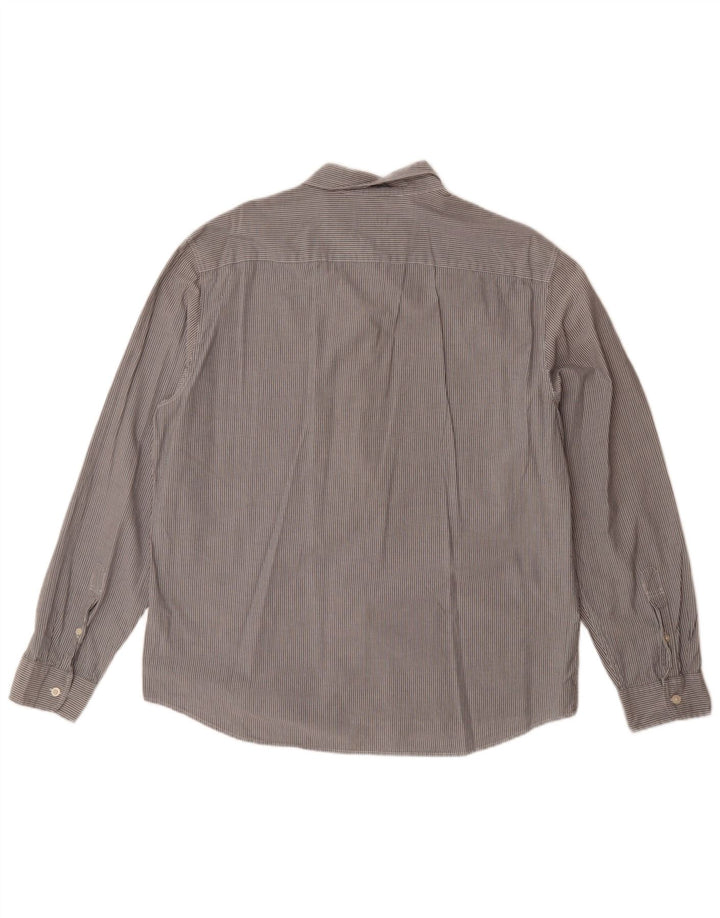 JACK WILLS Męska koszula slim fit XL, szara, bawełniana w prążki