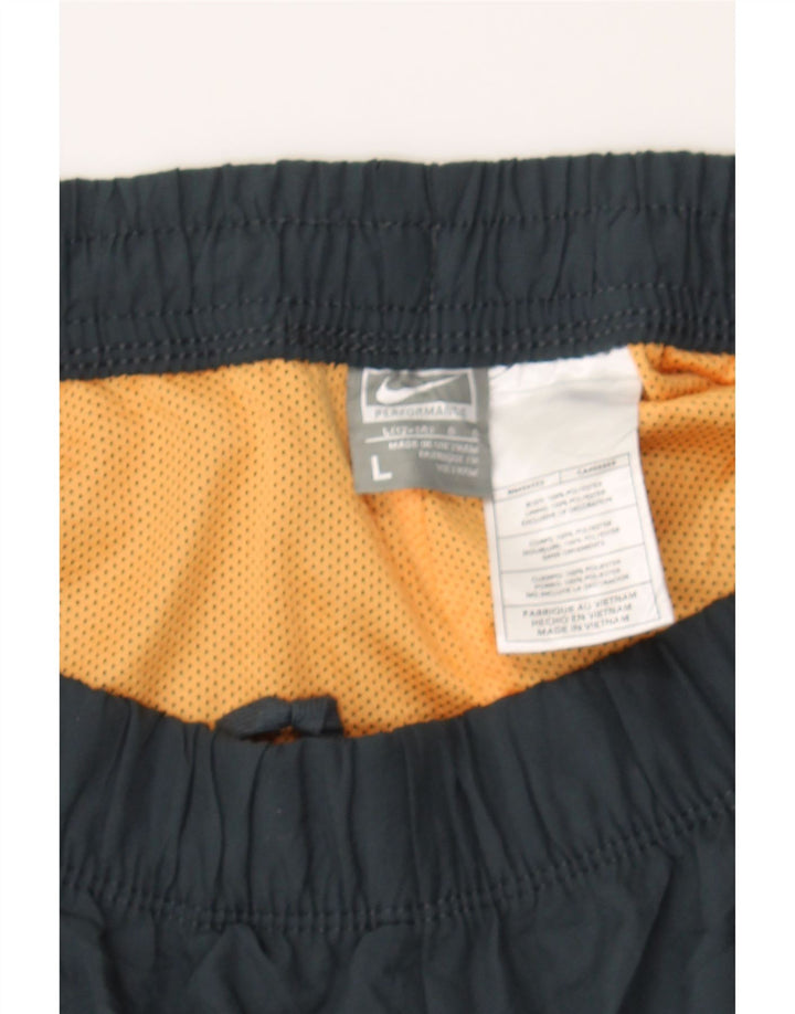NIKE Womens Sport Shorts US 12/14 Large  Grey Colourblock Polyester Vintage Nike and Second-Hand Nike from Messina Hembry 