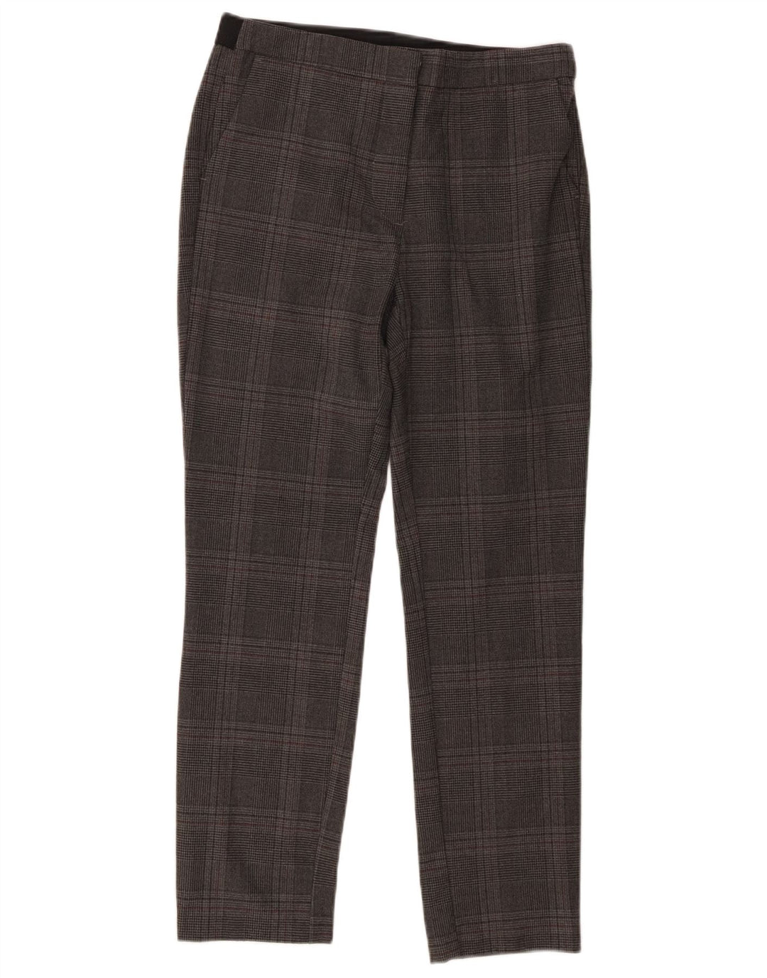 Damskie spodnie garniturowe Zara Slim Medium W28 L27 Szara kratka